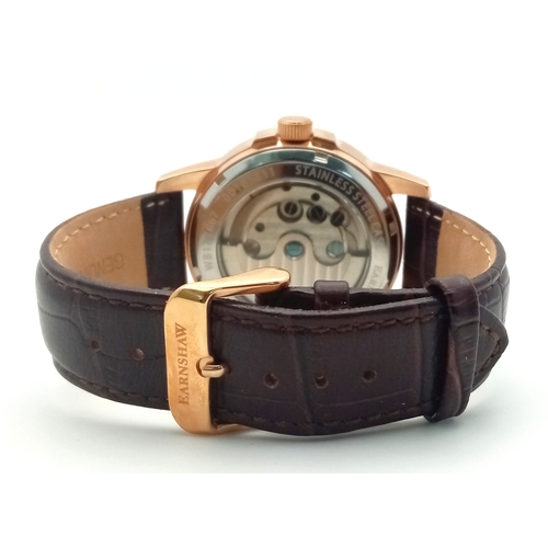 56 - Gentleman’s THOMAS EARNSHAW AUTOMATIC WRISTWATCH. Having skeleton window to front and full skeleton ... 