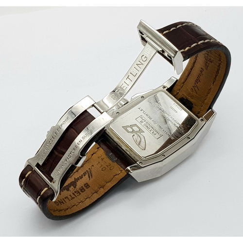 6 - A Breitling for Bentley, Flying B Chronograph Gents Automatic Watch. Model A44365. Brown leather str... 