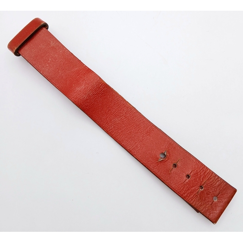 1617 - A GENUINE HERMES BARENIA RED LEATHER WATCH STRAP TO FIT MODEL BARENIA BA1.510 RRP £250. REF: SP 9001