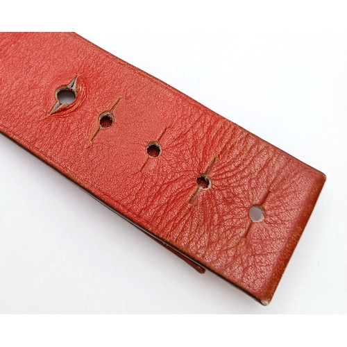 1617 - A GENUINE HERMES BARENIA RED LEATHER WATCH STRAP TO FIT MODEL BARENIA BA1.510 RRP £250. REF: SP 9001