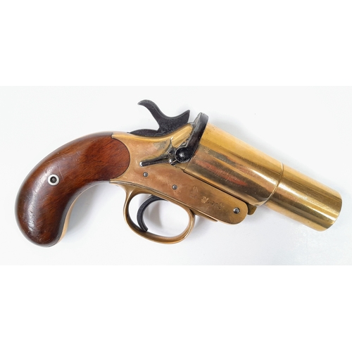 252 - A deactivated Webley Scott single shot flare pistol, barrel length 4.23 inch, 26mm calibre, UK/EU sa... 