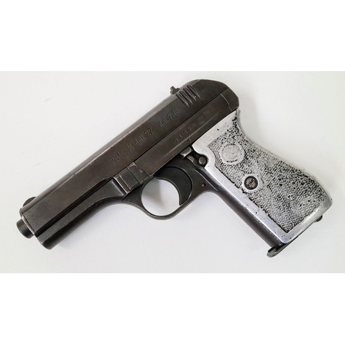 294 - A deactivated CZ MOD 27 self loading pistol, 4 inch barrel length, 0.32 ACP calibre. UK/EU Sales Onl... 