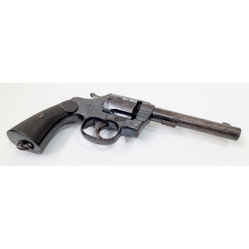 301 - A WWI deactivated new service Colt revolver, 5 inch barrel length, 0.455 calibre, UK/EU Sales Only -... 