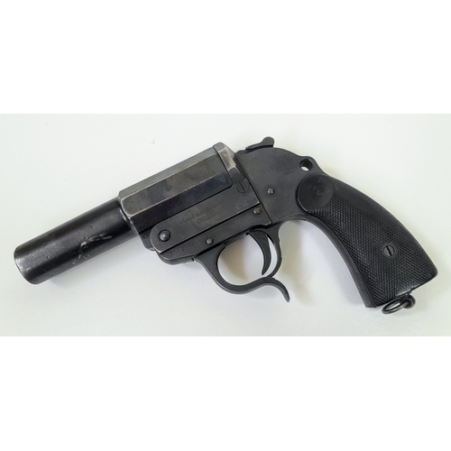 315 - A deactivated Walther single shot flare pistol, 6 inch barrel, 25mm calibre. UK/EU Sales Only - Not ... 
