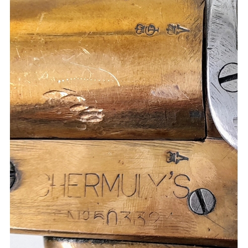 336 - A deactivated Shermuly bell mouth brass single shot flare pistol, 5 inch barrel length, 27mm calibre... 
