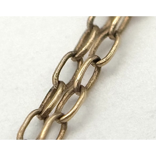 349 - An Antique Gold (tests as 18K), Silver, Diamond, Rutilated Quartz Art Deco Pendant - On a 14K yellow... 