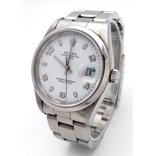 17 - A Rolex Oyster Perpetual Date Automatic Gents Watch. Model 15200. Stainless steel bracelet and case ... 