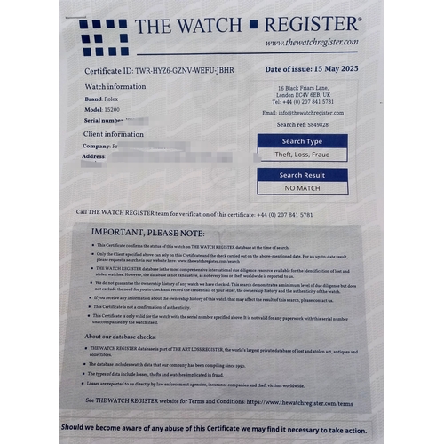 17 - A Rolex Oyster Perpetual Date Automatic Gents Watch. Model 15200. Stainless steel bracelet and case ... 