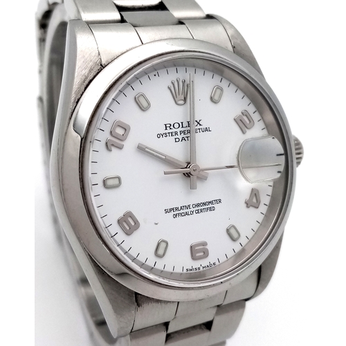 17 - A Rolex Oyster Perpetual Date Automatic Gents Watch. Model 15200. Stainless steel bracelet and case ... 