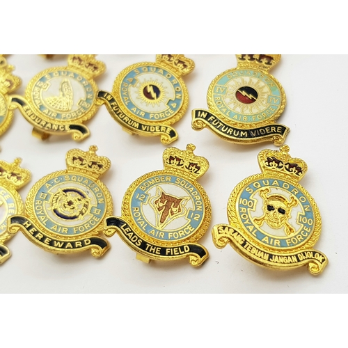 261 - A collection of 17 RAF Enamel Lapel Badges.
