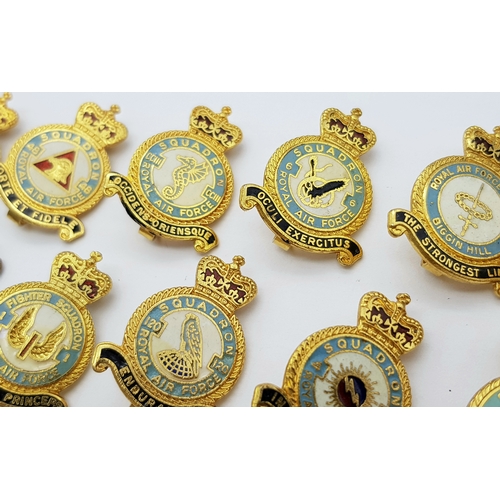 261 - A collection of 17 RAF Enamel Lapel Badges.