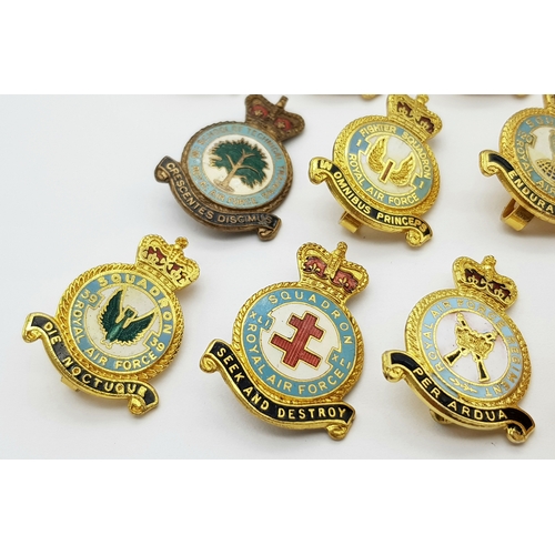 261 - A collection of 17 RAF Enamel Lapel Badges.