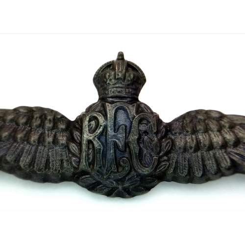 264 - WW1 British Royal Flying Corps Officers Bronze Pilots Wings. Maker marked: J & Co.