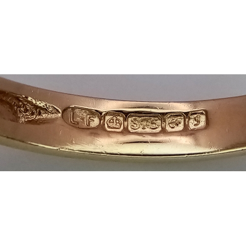 274 - A 9K YELLOW GOLD DIAMOND AND EMERALD CLUSTER RING. 4.2G TOTAL WEIGHT, SIZE N. Ref: SC 2045