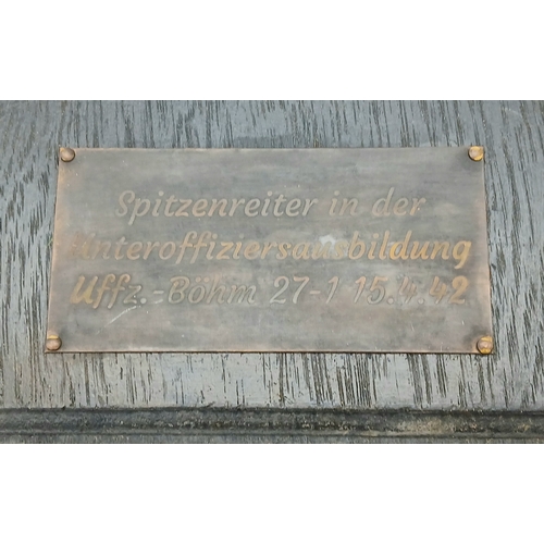 285 - 1942 Dated Hitler Plaque Awarded to the top Nco on the Cadre