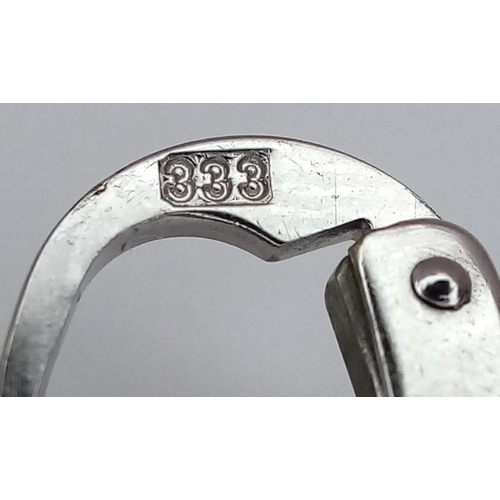 290 - A Pair of 14K Gold, Amethyst and Diamond Earrings. 2 x 1.5ct amethysts with 8, trillion cut diamonds... 