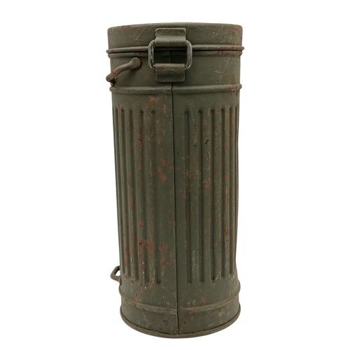292 - WW2 German Medics Gas Mask Canister used for extra First Aid Dressings etc.