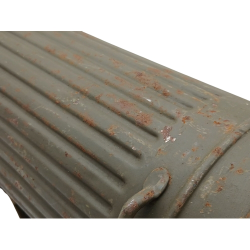 292 - WW2 German Medics Gas Mask Canister used for extra First Aid Dressings etc.