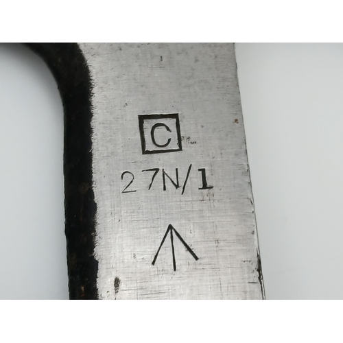 296 - WW2 British Army Glider Corps Horsa Glider Escape Axe. Nice clear markings.