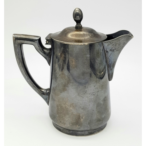 303 - 3rd Reich Waffen SS Officers Mess Hotel Silver Coffee Pot. SS Markings on the base.
