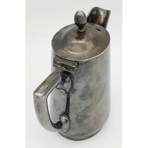 303 - 3rd Reich Waffen SS Officers Mess Hotel Silver Coffee Pot. SS Markings on the base.