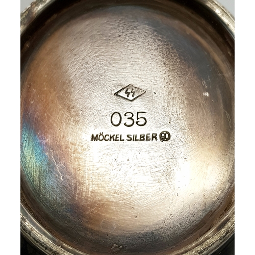 303 - 3rd Reich Waffen SS Officers Mess Hotel Silver Coffee Pot. SS Markings on the base.