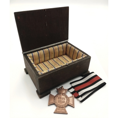 312 - WW1 Hand Engraved Box with the German Veterans Badge of Der Stahlhelm Der Stahlhelm, Bund der Fronts... 