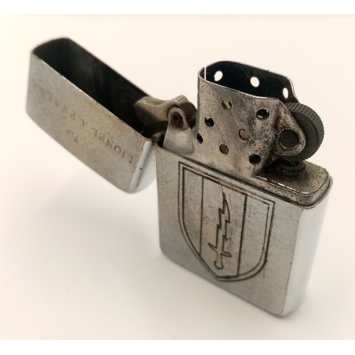 317 - Vietnam War 1969 Date Coded Zippo Lighter. Engraved with the 1st US Signals Brigade Logo and dedicat... 
