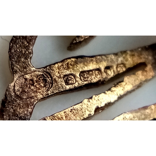 347 - A 9K YELLOW GOLD VINTAGE INITIAL M OR W RING. 2.3G, SIZE G. Ref: SC 2053