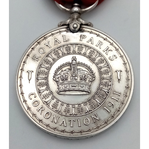 1 - An example of the now rare King George V Police Coronation Medal 1911 with ‘Royal Parks’ reverse.  N... 