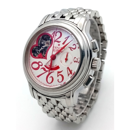 190 - A Sophisticated and Fun Zenith El Primero Chronomaster Automatic Ladies Watch. Stainless steel brace... 
