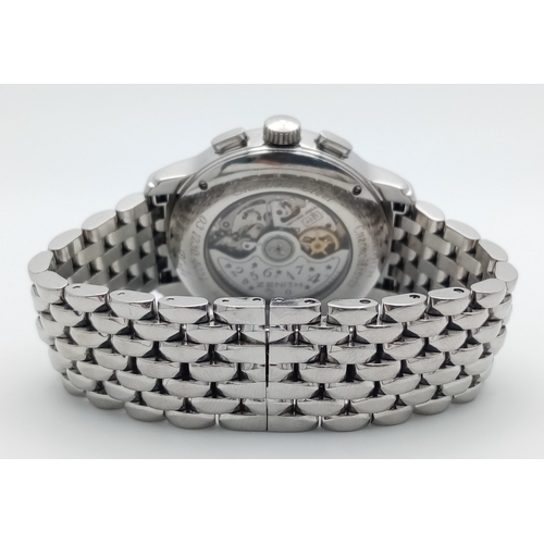 190 - A Sophisticated and Fun Zenith El Primero Chronomaster Automatic Ladies Watch. Stainless steel brace... 