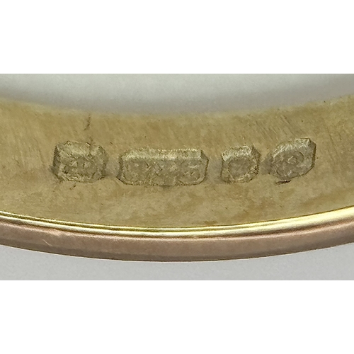 191 - A Vintage 9K Yellow Gold Diamond Solitaire Ring. Size N 1/2. 1.8g.