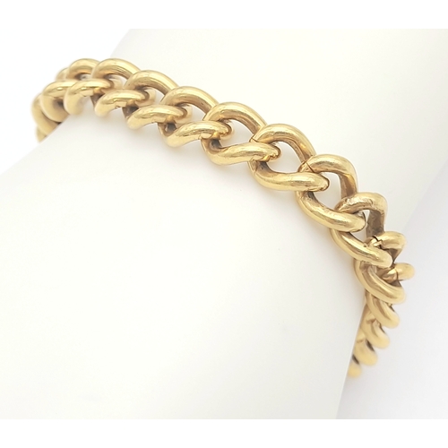 196 - Vintage 9 CARAT GOLD BRACELET with Metal Core. Complete with safety chain. 9 Carat Heart Padlock wit... 
