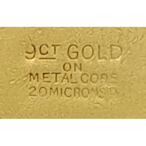 196 - Vintage 9 CARAT GOLD BRACELET with Metal Core. Complete with safety chain. 9 Carat Heart Padlock wit... 