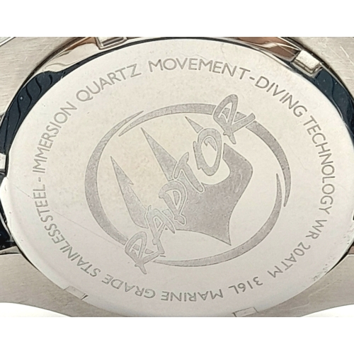 224 - IMMERSION DIVERS  CHRONOGRAPH 316L WATCH. Multi Dial Blue Face Model with rotating bezel. Quartz Mov... 