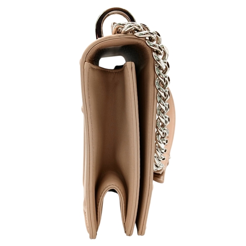 229 - A Christian Dior Beige Leather Diorama Flap Bag. Beige leather exterior with silver-toned hardware. ... 