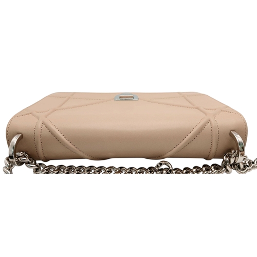229 - A Christian Dior Beige Leather Diorama Flap Bag. Beige leather exterior with silver-toned hardware. ... 