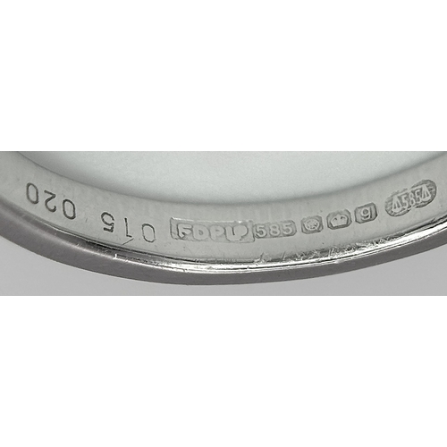 235 - A 14K WHITE GOLD MIXED CUT DIAMOND RING. 0.35CTW, 2.5G TOTAL WEIGHT. SIZE M. Ref: SC 2067