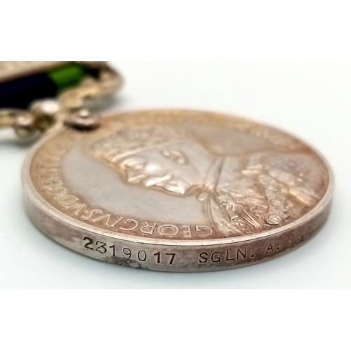 291 - An Indian General Service Medal 1908, with clasp ‘Burma 1930-32’.  Named to: 2319017 Sgln  A S Phill... 