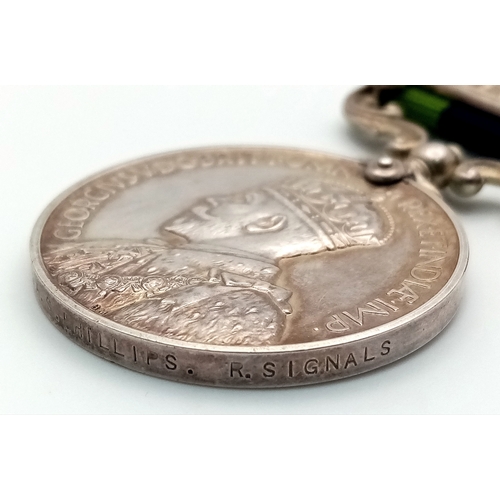 291 - An Indian General Service Medal 1908, with clasp ‘Burma 1930-32’.  Named to: 2319017 Sgln  A S Phill... 