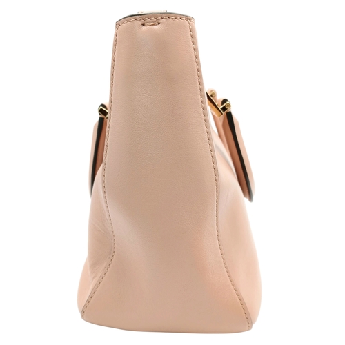 37 - A Fendi Pink Coated Tote Bag. Pink leather exterior with gold-toned hardware, dual top handles, a sn... 