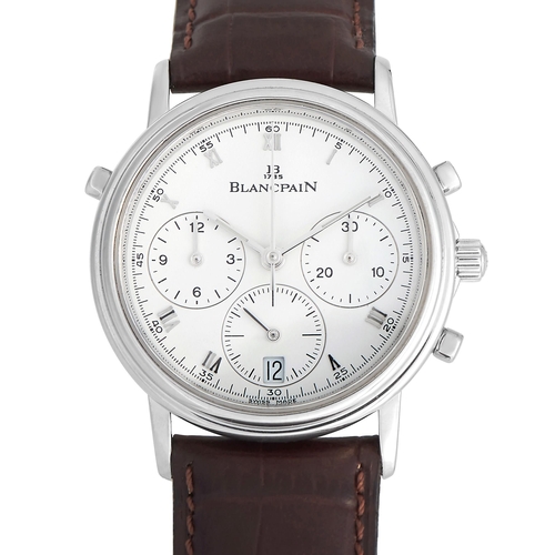 239 - A Blancpain Villeret Split Seconds Chronograph Platinum Watch. The neo-vintage Blancpain 1186 dubbed... 