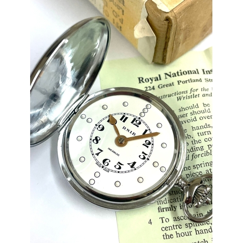 A Full Hunter RNIB Pocket Watch. Comes with box and papers. Working ...