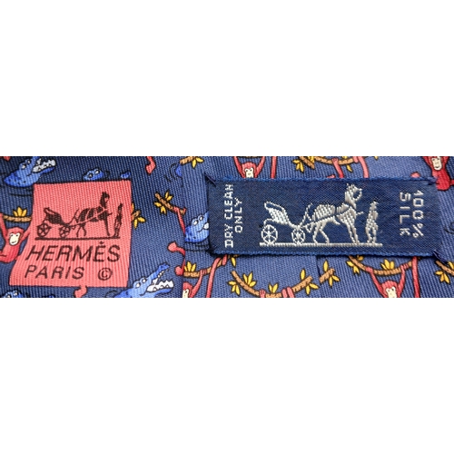 236 - Eleven Hermès Silk Ties. In good condition overall, one blue camel tie has a light stain - but pleas... 