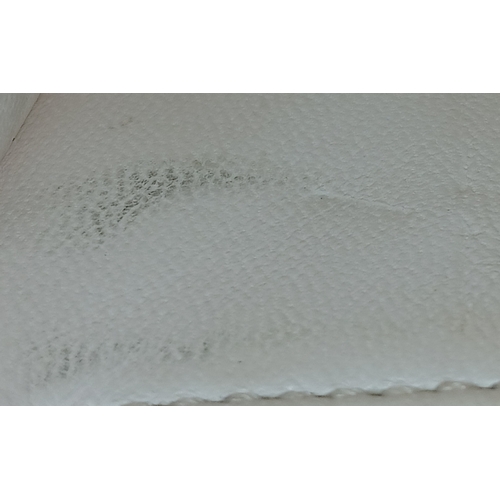 505 - A Chanel Caviar Quilted Classic Flap Bag. White diamond-quilted caviar leather with gold-toned hardw... 