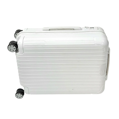 342 - A Rimowa White Essential Cabin Suitcase. High performance polycarbonate exterior with single handle,... 