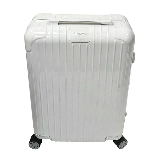 342 - A Rimowa White Essential Cabin Suitcase. High performance polycarbonate exterior with single handle,... 