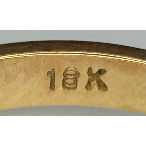 332 - An 18K Yellow Gold, Aquamarine Ring and Earring Set. Ring - 2ct oval cut, size L 1/2. Earrings - 2.5... 