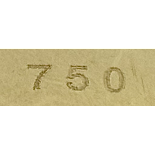 145 - AN 18K YELLOW GOLD DIAMOND RING. 0.25CT. 4.1G. SIZE O. A/S 1270.